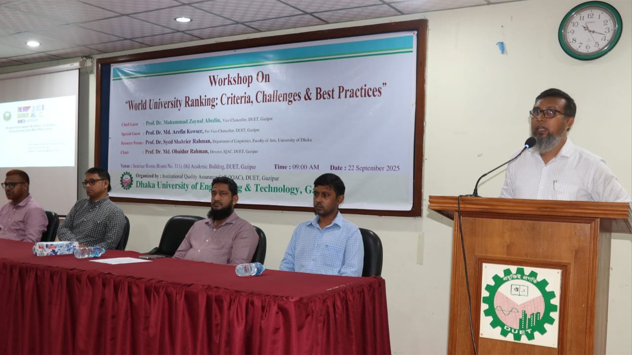 Day-long workshop titled 'World University Rankings: Criteria, Challenges and Best Practices'