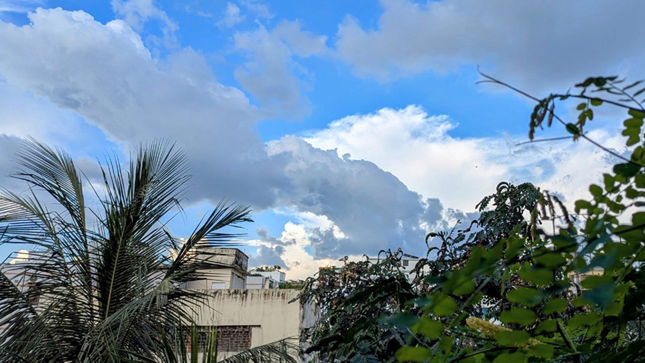 After the early morning rain, the day began in Dhaka with a bright sunny morning.