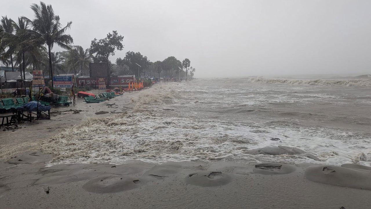 The apparent low pressure has turned into a depression, the sea is rough