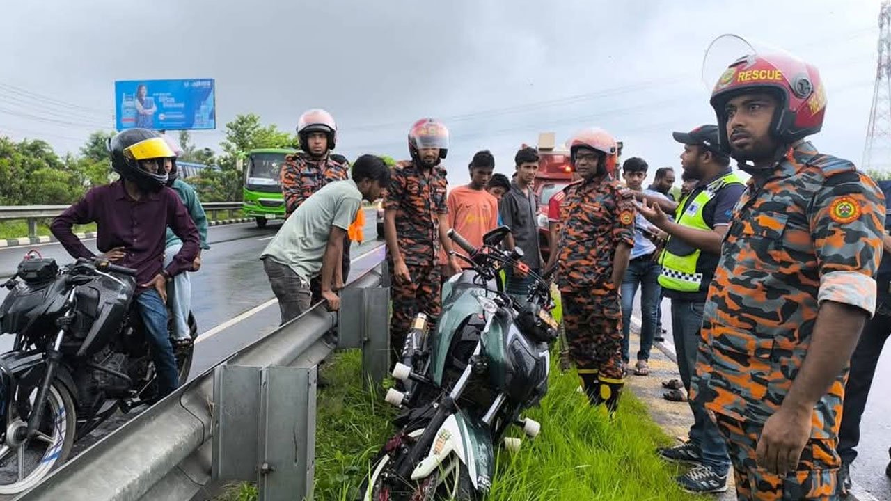 Motorcycle involved in accident