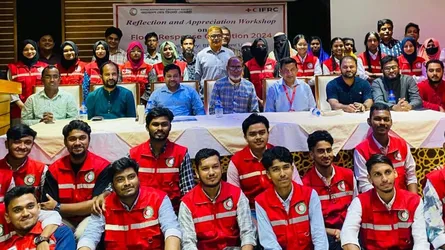ফেনীতে বন্যা পরবর্তী ৭৭৭ পরিবার পুনর্বাসনে রেড ক্রিসেন্ট