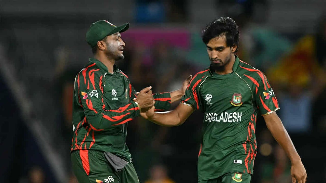 Shakib Al Hasan and Tanzim Shakib