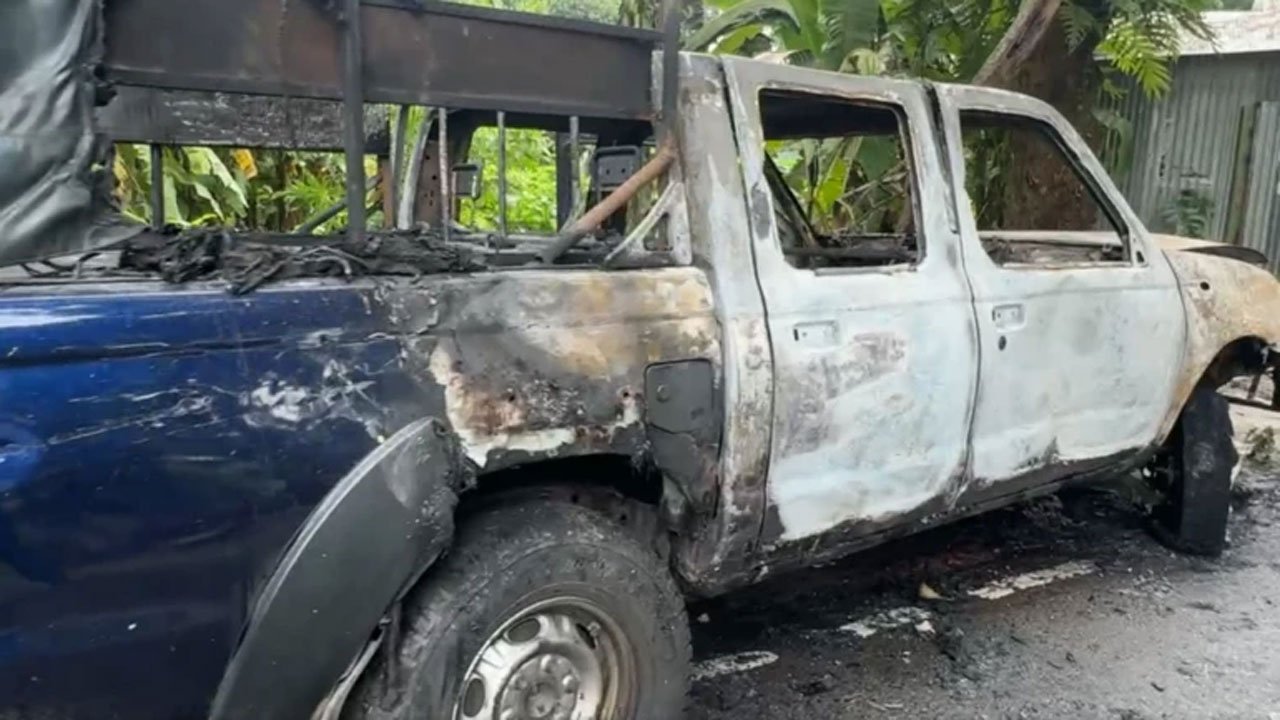 Damaged vehicle