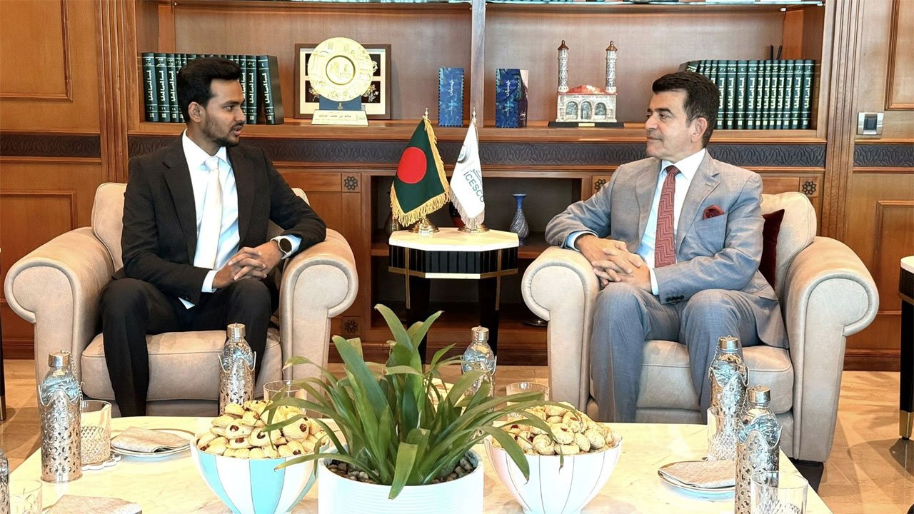 ISESCO Director General Dr. Salim M. Al Malik and Advisor Asif Mahmud Sajeeb Bhuiyan