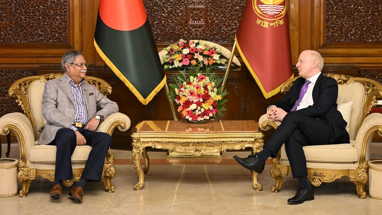 President Mohammad Shahabuddin and the new German Ambassador to Dhaka, Dr. Rudiger Lotz