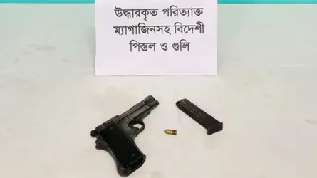 মুন্সীগঞ্জে গুলিসহ বিদেশী পিস্তল উদ্ধার