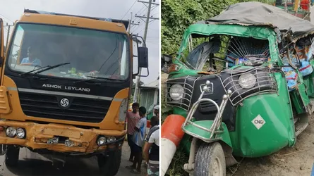 পাকুন্দিয়ায় ট্রাক-সিএনজি সংঘর্ষে চালকের মৃত্যু