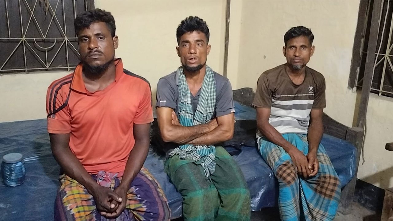 Three fishermen arrested.