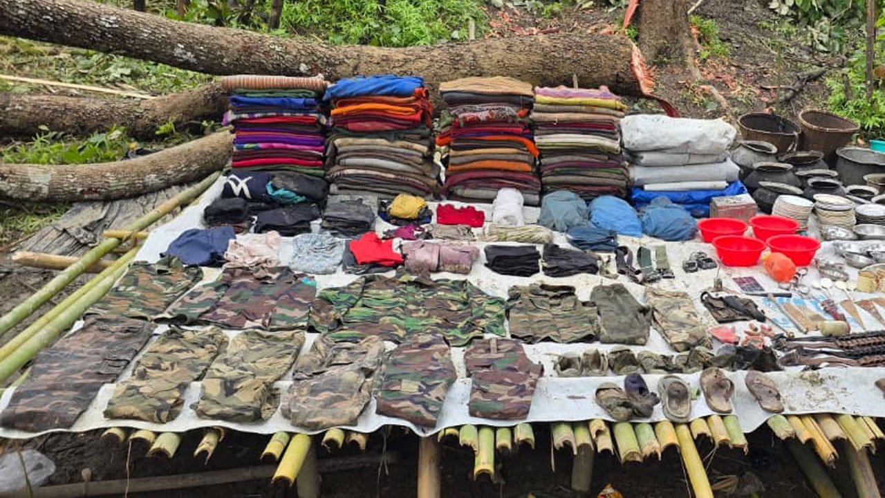 The recovered items have been brought to the army's Ruma battalion headquarters.