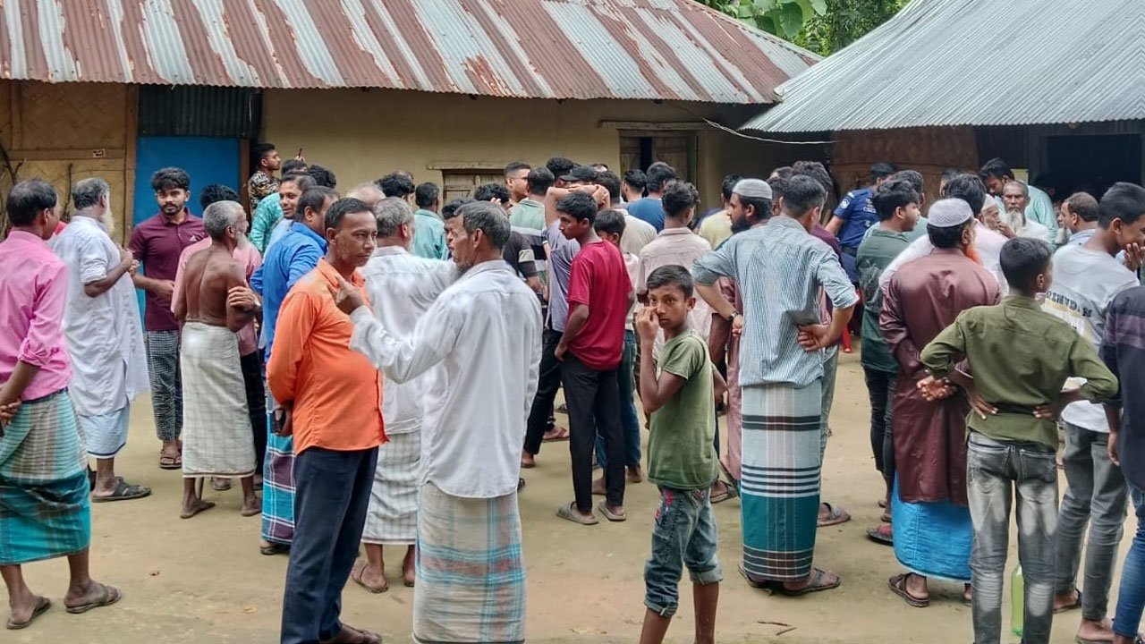 An enthusiastic crowd at the scene
