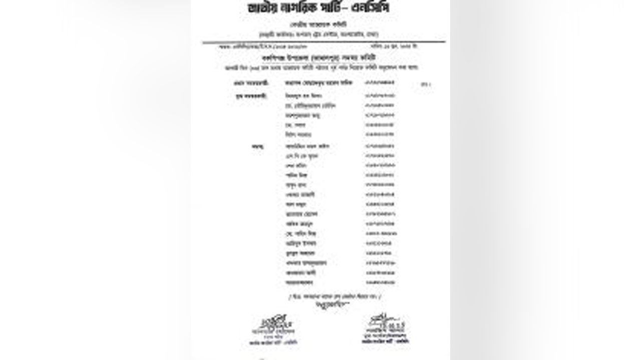 NCP forms 21-member coordination committee in Bakshiganj