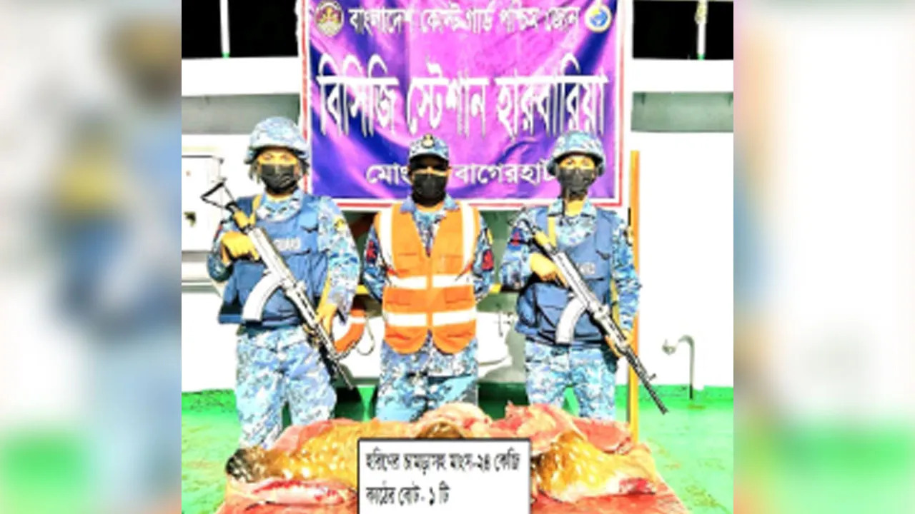 মোংলায় হরিণের গোশতসহ চামড়া উদ্ধার
