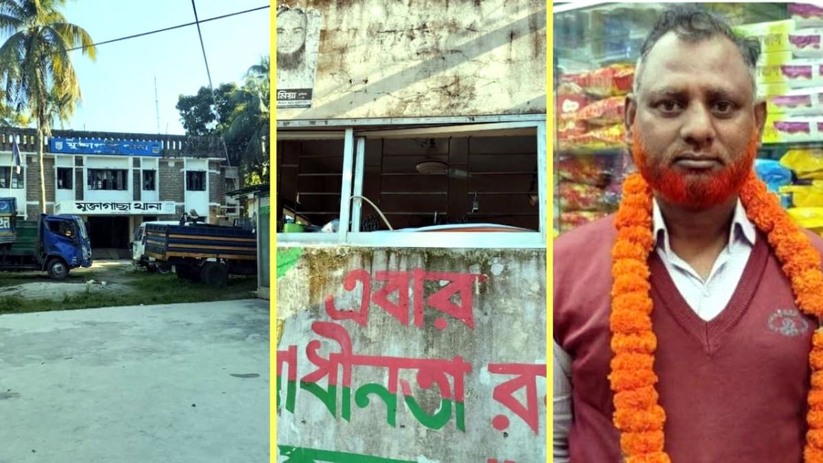 বিএনপি নেতা কর্তৃক মুক্তাগাছা থানায় ভাঙচুর, বিশেষ ক্ষমতা আইনে মামলা
