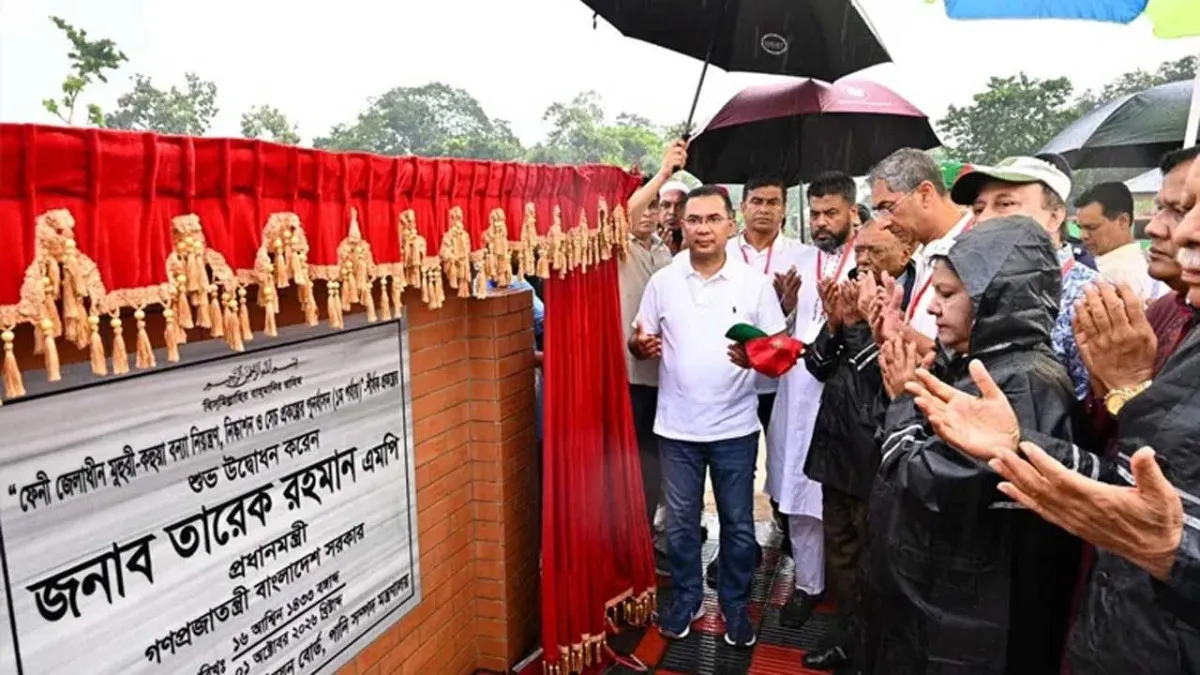 ফেনীতে বন্যা নিয়ন্ত্রণ, নিষ্কাশন ও সেচ প্রকল্প উদ্বোধন প্রধানমন্ত্রীর