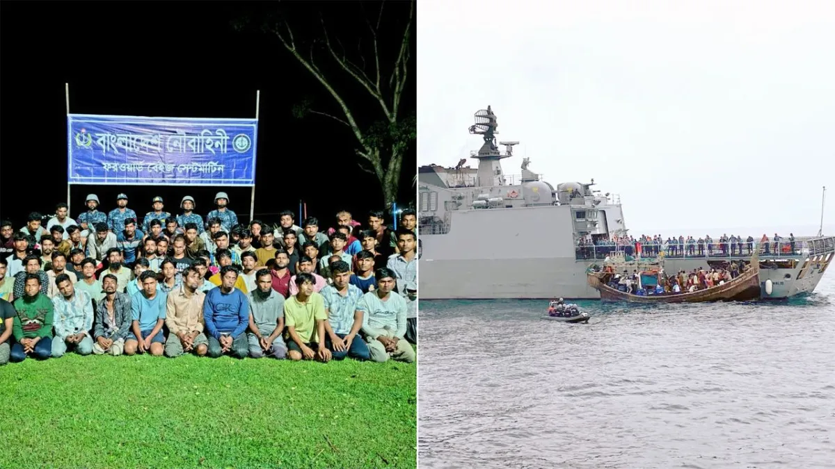 সমুদ্রপথে অবৈধভাবে মালয়েশিয়াগামী বোটসহ ৭৬ জন উদ্ধার