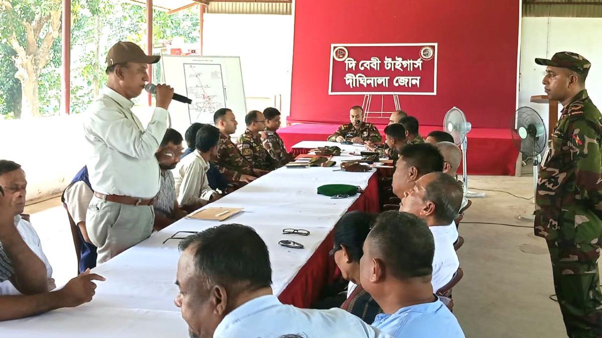 দীঘিনালায় দুর্গাপূজার নিরাপত্তা নিয়ে সেনাবাহিনীর মতবিনিময়