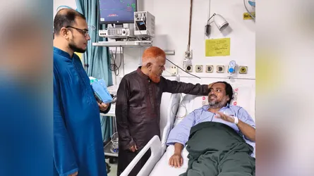 সাংবাদিক নেতা সামছুল আরেফিনের পাশে ঢাকা মহানগরী দক্ষিণের আমির