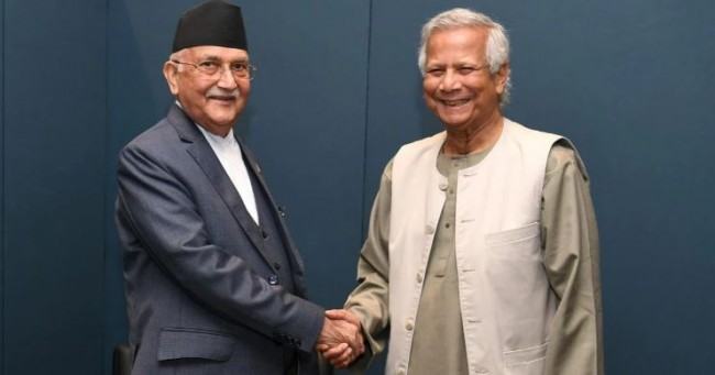 জ্বালানি-ট্রানজিট সহযোগিতা নিয়ে আলোচনা করলেন ড. ইউনূস ও নেপালের প্রধানমন্ত্রী