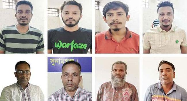 সুনামগঞ্জে সাবেক উপজেলা চেয়ারম্যানসহ গ্রেফতার ১৫