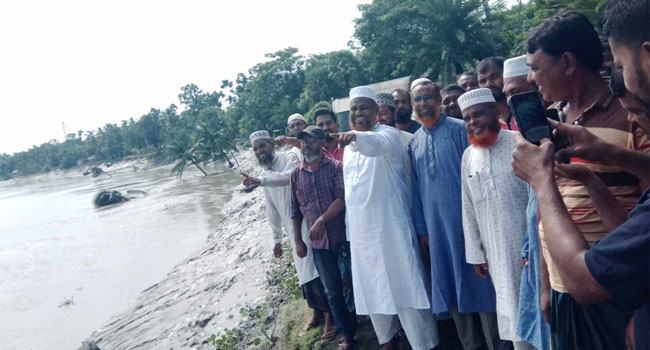 পাইকগাছার কপোতাক্ষের ভাঙ্গন কবলিত এলাকা পরিদর্শন জামায়াতের