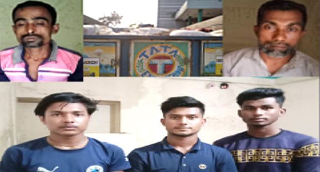 সিলেটে ৩৪৬ বস্তা ভারতীয় চিনিসহ আটক ৫