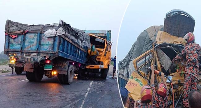 টাঙ্গাইলে ট্রাক-কাভার্ডভ্যান সংঘর্ষে নিহত ২