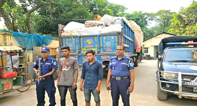 নবীনগরে ২১ লাখ টাকার নিষিদ্ধ পলিথিন জব্দ
