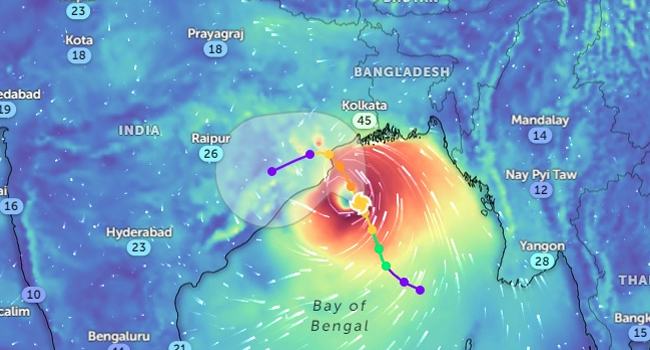 প্রবল ঘূর্ণিঝড়ে রূপ নিয়েছে ‘দানা’