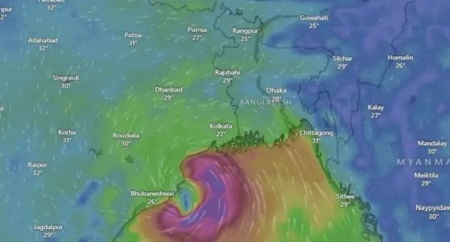 প্রবল হয়ে উঠছে ঘূর্ণিঝড় ‘দানা’