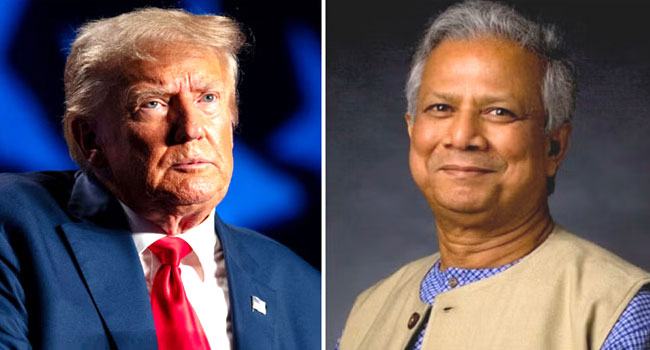 ট্রাম্পকে ড. ইউনূসের শুভেচ্ছাবার্তা