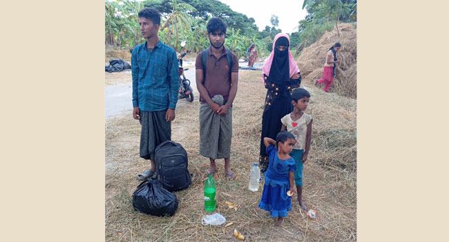 নাইক্ষ‍্যংছড়ি সীমান্ত দিয়ে অনুপ্রবেশকালে ৫ রোহিঙ্গা আটক, পরে মিয়ানমারে পুশব্যাক