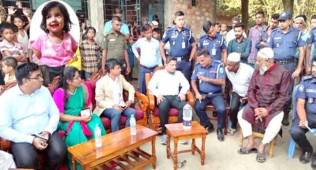 সিলেটে মুনতাহার পরিবারের পাশে জেলা প্রশাসক