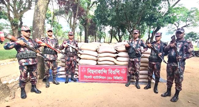 সিলেটে সোয়া কোটি টাকার ভারতীয় পণ্য জব্দ