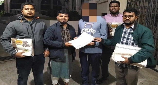 কুবিতে নৈশপ্রহরী-কর্মচারীদের শীতবস্ত্র উপহার শিবিরের