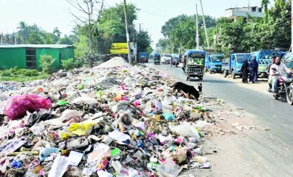 ভূঞাপুর শহরের প্রাণকেন্দ্রে ময়লা-আবর্জনার ভাগাড়