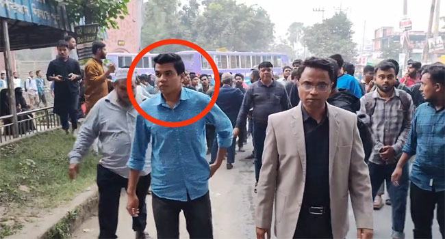 পরীক্ষা দিতে এসে শিক্ষার্থীদের তোপের মুখে হাবিপ্রবি ছাত্রলীগ নেতা