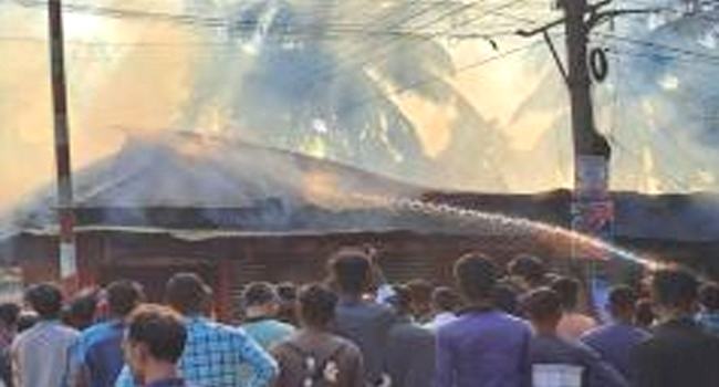 সরিষাবাড়ীতে আগুন লেগে অর্ধ কোটি টাকার ক্ষতি