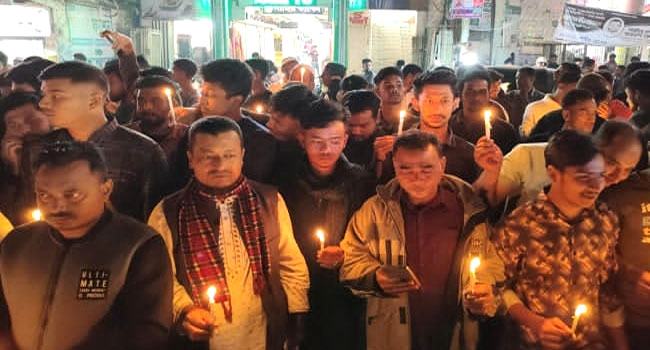 সোনাগাজীতে ইসকনের বিরুদ্ধে বিক্ষোভ