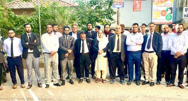 আইনজীবী সাইফুল হত্যায় সিলেটে ল’ইয়ার্স কাউন্সিলের প্রতিবাদ