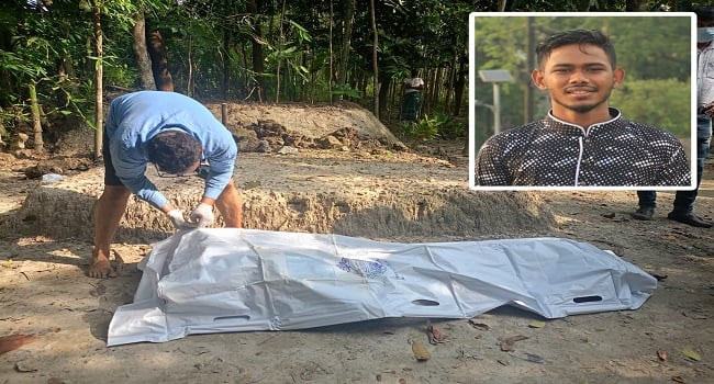 গণঅভ্যুত্থানে শহীদ রাকিবের লাশ উত্তোলন