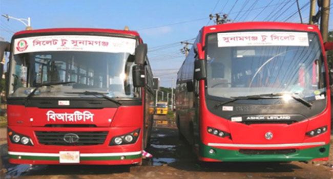 কাল থেকে সিলেট-সুনামগঞ্জ রুটে ফের চলবে বিআরটিসি বাস