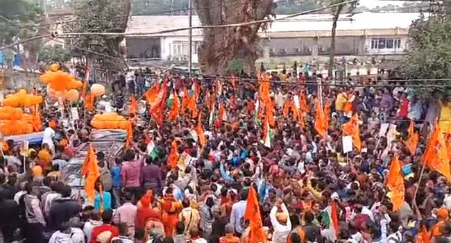 ভারতের পেট্রাপোল সীমান্তে ‘সনাতনী ঐক্য মঞ্চে’র বিক্ষোভ