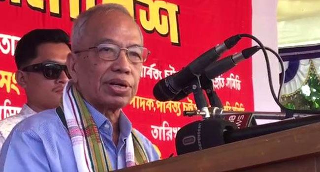 সংবিধানের সাথে সাংঘর্ষিক পার্বত্য চুক্তির পুনমূল্যায়ন ও সন্তু লারমার পদত্যাগ দাবি
