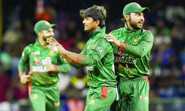 উইকেট নেয়ার পর শেখ মাহেদী হাসান : ওয়েস্ট ইন্ডিজ ক্রিকেট