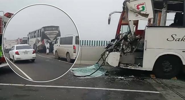 ঢাকা-মাওয়া এক্সপ্রেসওয়েতে দুর্ঘটনার শিকার ৭ যানবাহন