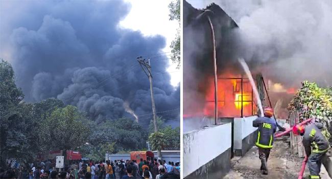শ্রীপুরে বোতাম তৈরির কারখানার আগুন নিয়ন্ত্রণে, নিহত ১