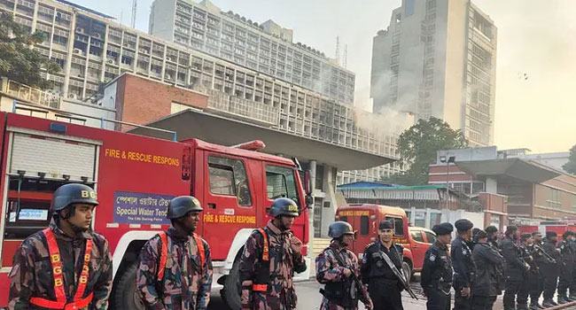 সচিবালয়ে লাগা আগুন ১০ ঘণ্টা পর পুরোপুরি নিভল