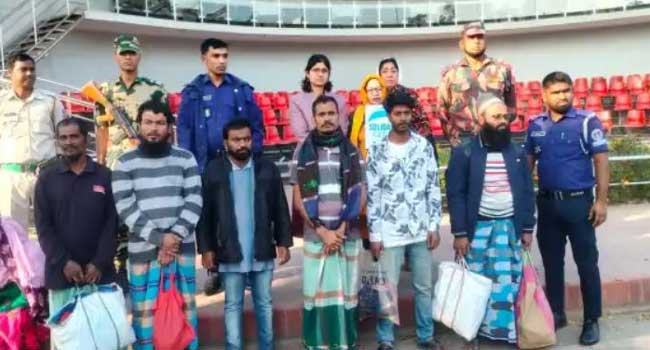 ভারতে কারাভোগ শেষে দেশে ফিরলেন ৬ জেলে