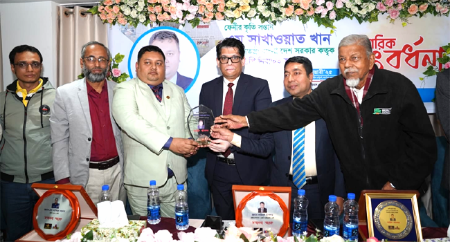 ফেনী‌তে সিআইপি সাখাওয়াতকে সংবর্ধনা