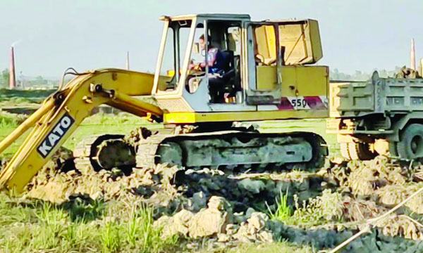 সাতকানিয়ায় রাতের আঁধারে কাটা হচ্ছে ফসলি জমির মাটি